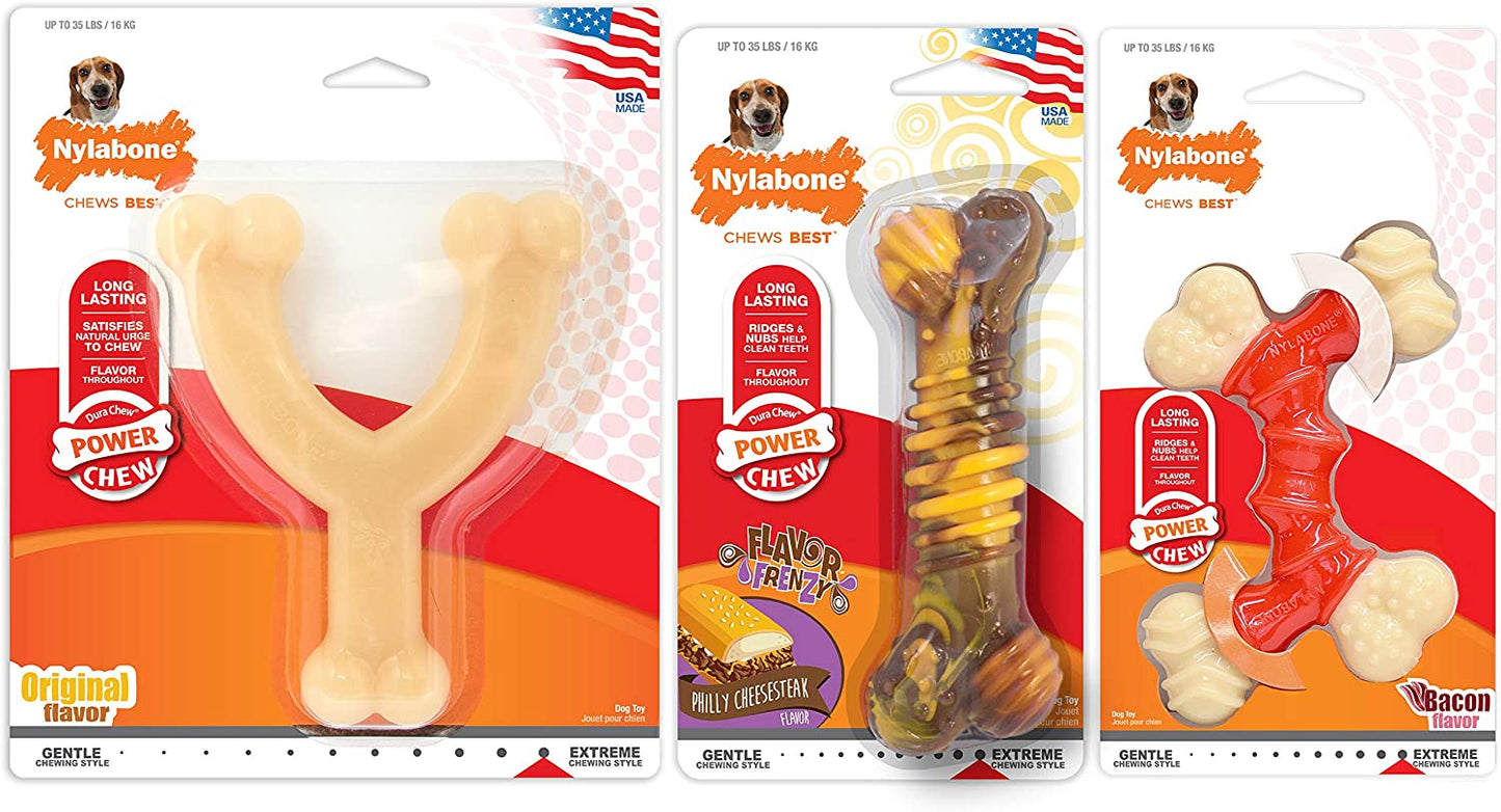 Medium Power Chew Dog Toy Bundle for Dogs Up to 30 lbs