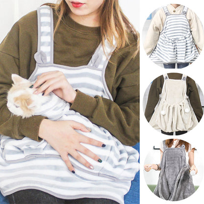 Women's Pet Apron for Cats and Small Dogs, Non-Stick and Anti-Grab Design