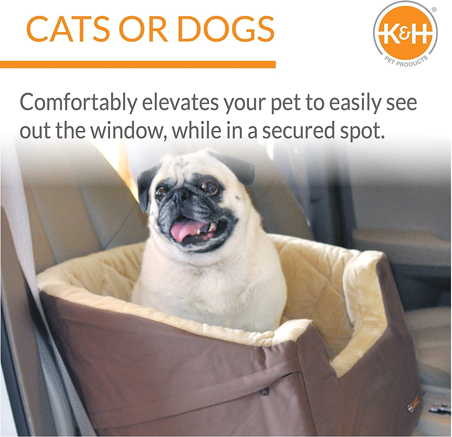 KH Manufacturing Small Tan Bucket Booster Pet Seat