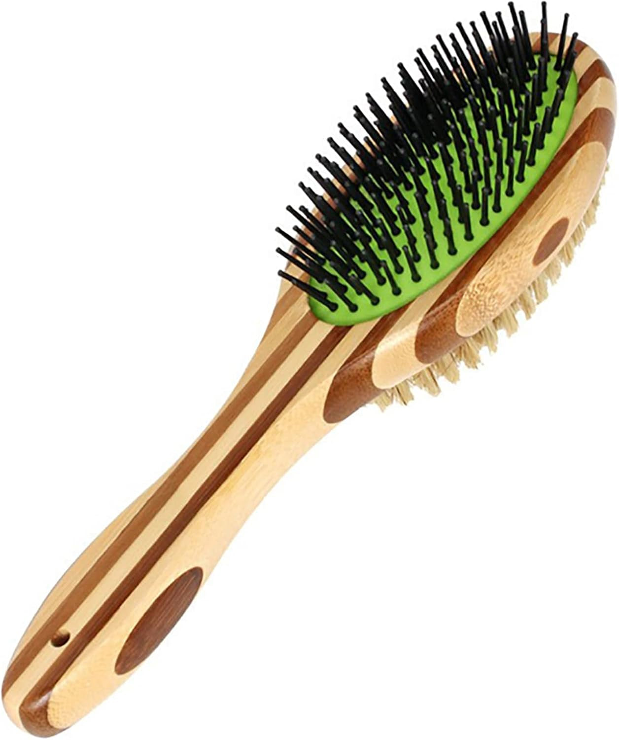 Professional 2-In-1 Dog Grooming Brush for Long-Haired Dogs and Cats - Detangles, Massages, and Enhances Coat Shine for Smooth, Tangle-Free Fur.