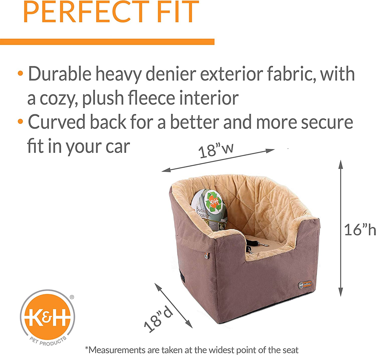 KH Manufacturing Small Tan Bucket Booster Pet Seat